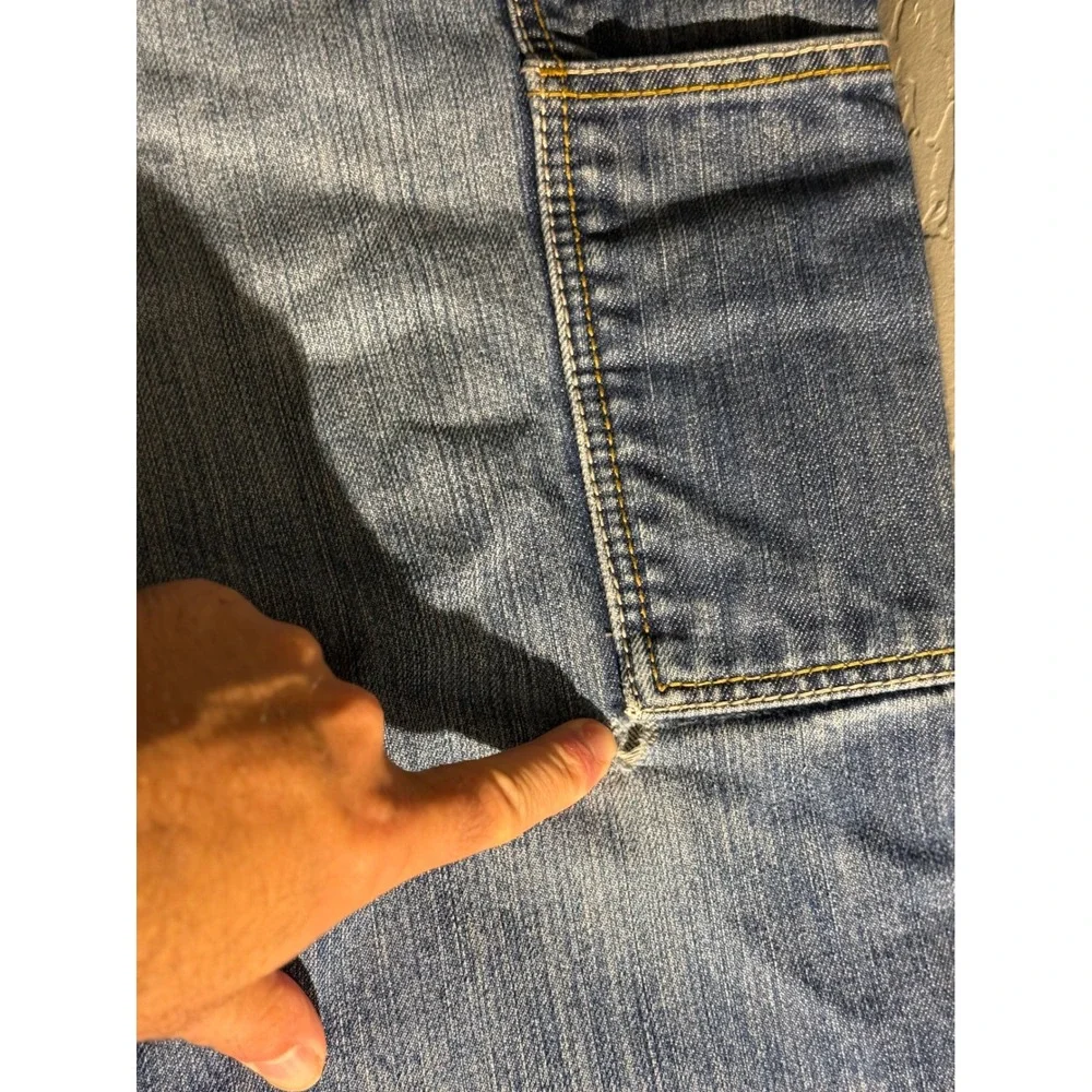 Ariat FR M4 Low Rise Boot Cut Mens Work Pants Blue Denim‎ Jeans 40x34 10017262